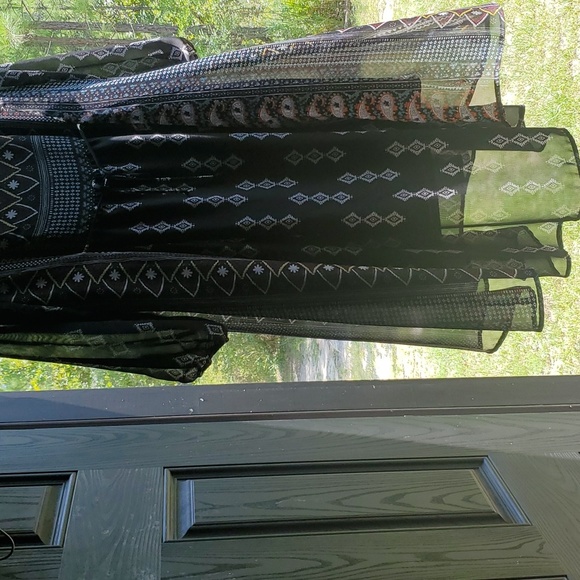 SAMI & JO Sides Paisley Boho 70's Style Hilo Decorative Crochet Dress M … - Picture 9 of 17